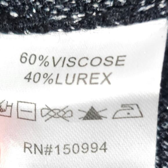 Fontana Cold Shoulder Long Tunic or Short Dress Back & Metallic Silver S… - Picture 8 of 11